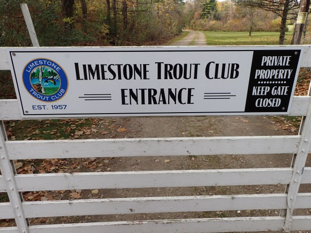 Limestone Trout Club Gate