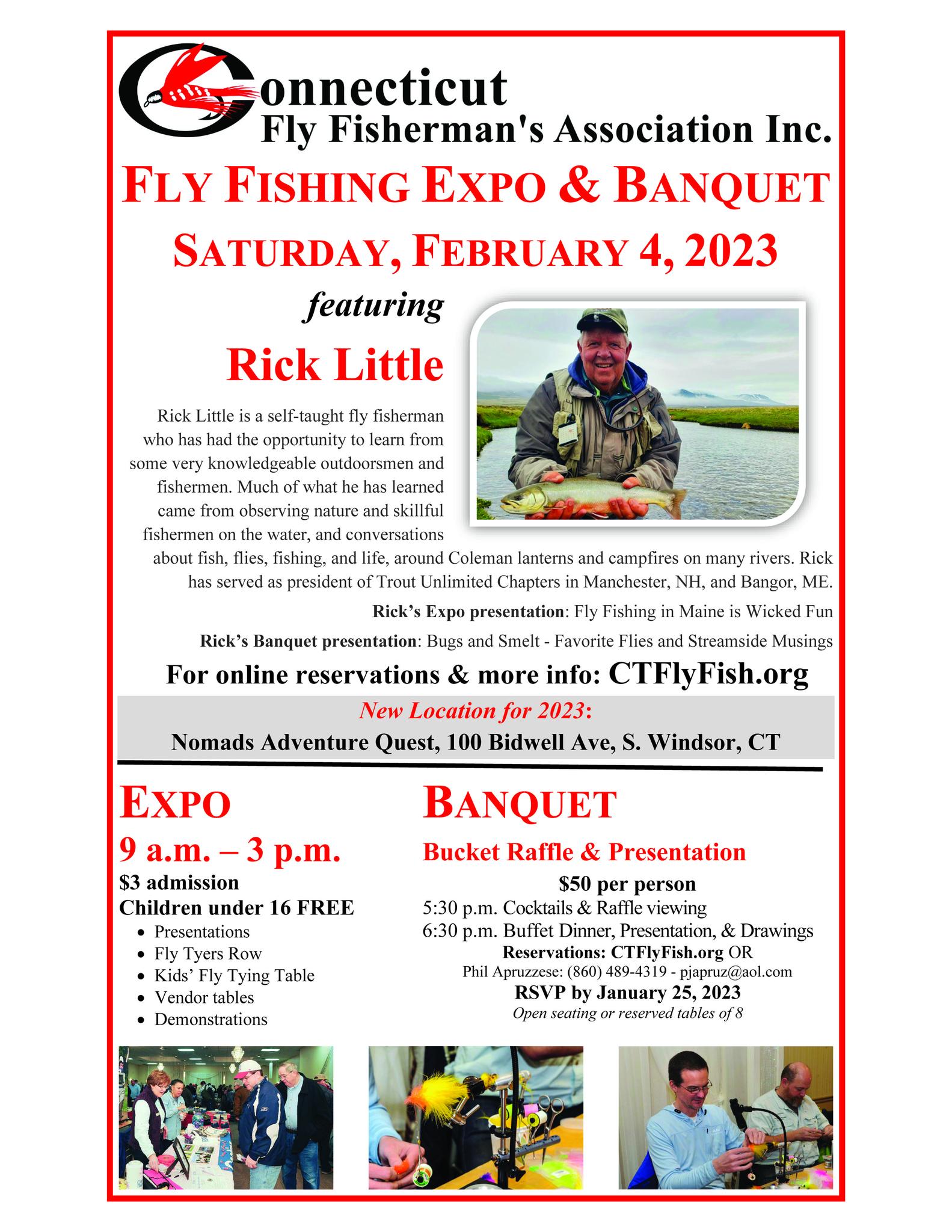 Fly Fishing CT's Small Streams” at the CFFA Expo, this Saturday Feb 4 at  12:45pm